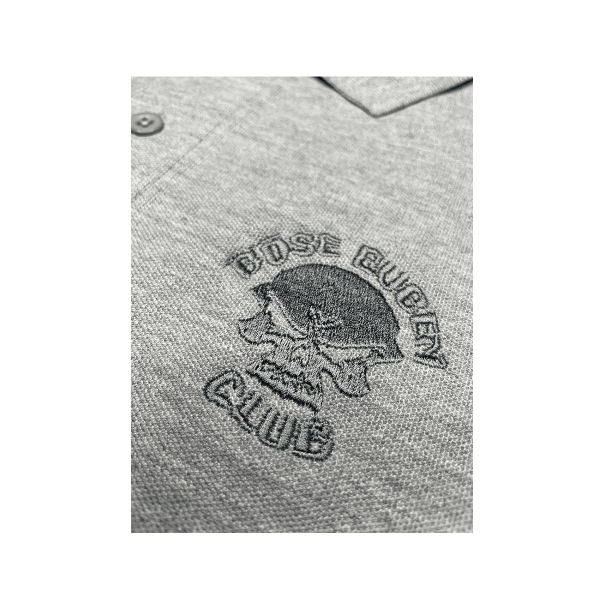Böse Buben Club Polo Logo Grau