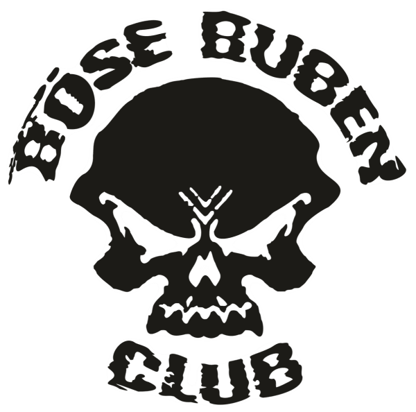 Heckscheibenaufkleber - Böse Buben Club Logo - schwarz